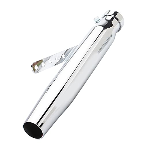 Motorcycle Exhaust Pipe Stainless Steel Noise Reduction Muffler Pipe Universal for Motorbike (B Type White) by Srliya - Image 4