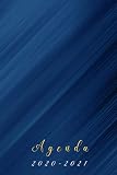 Agenda 2020-2021: Calendrier A5 journalier français bleu(15.24 x 22.86 cm),/agenda semainier ;1 semaine sur 2 pages ,de octobre 2020 a décembre 2021/ ... /organisateur quotidien pour homme et femme