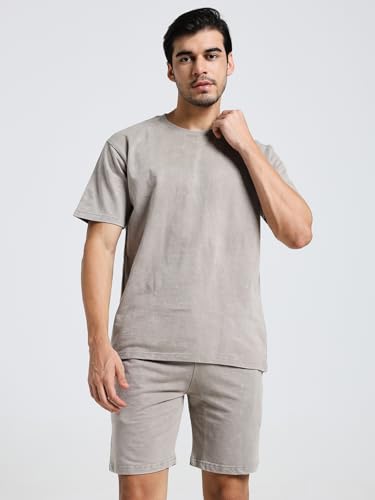 Image of Vogaan Men's Cotton Short Sleeve Tracksuit Summer T Shirt & Shorts Set with 2 Pockets || Casual Co-ord Sets