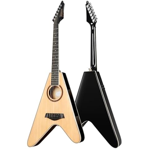 Bullfighter Acoustic Electric Guitar Silent Alloy Steel String Travel Portable Guitars Mahogany Body Neck Rosewood Fretboard With Gig Bag (D-32K) Cover