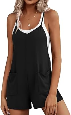 Ekouaer Women’s Summer Casual Boho Short Romper – Perfect Beach Outfit