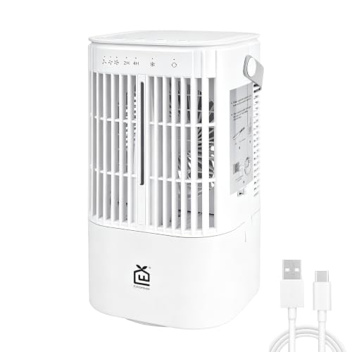 Ventilador nebulizador portátil de 25,8 cm, uso por USB con conexión a corriente, 3 velocidades de viento, aspas orientables, depósito inferior de 900 ml, luz RGB, para uso en el hogar o la oficina Ventilador nebulizador portátil de 25,8 cm, uso por USB con conexión a corriente, 3 velocidades de viento, aspas orientables, depósito inferior de 900 ml, luz RGB, para uso en el hogar o la oficina