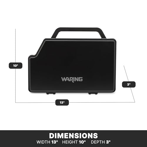 Waring Commercial WEK200 Cordless Rechargeable Electric Knife w/Bread and Carving Blades, Includes Case, 120V, 5-15 Phase Plug, Black