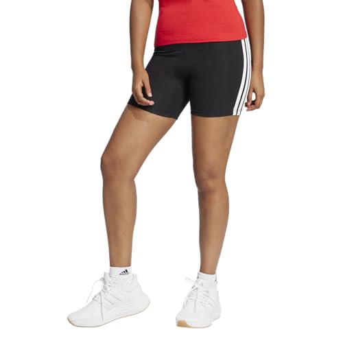 adidas Women's Essentials 3-Stripes High-Waisted Biker Shorts