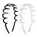Spenlly 2Pcs Zig Zag Headbands for Women Girls, Plastic Shark Tooth Hair Comb Fashion Non Slip Teeth Hair Accessories (Black Transparent, One Size)