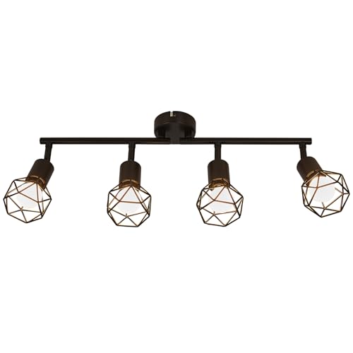 FORCOSO Deckenstrahler Vintage Schwenkbar 350°, Deckenleuchte Vintage 4...