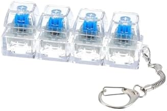 Keyboard Keychain for stress Relief, Keyboard Fidget Keychain Keyboards Decompression Button Finger Clicker Toys Sensory Fun Toys Button Stress Relief Fidgets Gifts to Relieve Stress for Adults