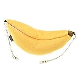Stil: Bananenmodelle Hamster Hängen Haus Hängematte Banane Design Kleintiere Baumwolle Käfig Schlaf Nest Haustier Bett Ratte Hamster Spielzeug Käfig Schaukel (Color : Yellow)
