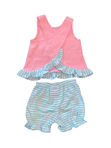 Kristin Lynn Kids Baby Girl Ice Cream Bloomer Set – Luxury Comfort, 100% Cotton, Boutique Quality - Girls Summer Outfit, Bloomer Set, Applique, Infant Rompers, Newborn, Toddler #TOP1