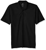 UltraClubs Men's Cool & Dry Elite Performance Polo, Black, 4X-Large