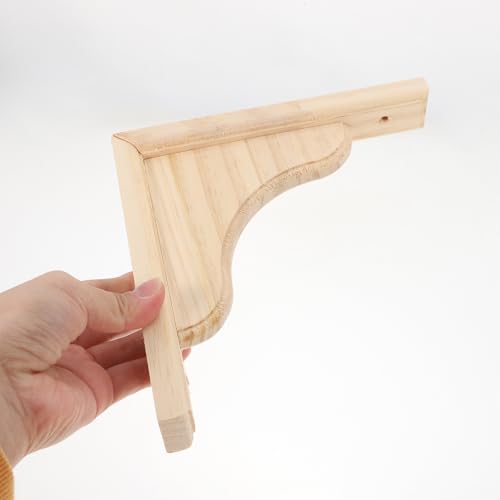 Soportes triangulares de madera estantes flotantes sala estar cocina 5