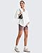 G4Free Maternity Yoga Tank Tops Workout Pregnancy Clothes Yoga Tanks Slim Fit Hip Length Comfy with Built in Bra Casual Camisole(White,XL)
