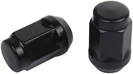 Set of 20pcs Black 1/2-20 Closed End Bulge Acorn Lug Nuts Cone Seat 3/4" 19mm Hex Wheel Lug Nut fit Jeep Cherokee CJ5 CJ7 Commander Liberty Wrangler