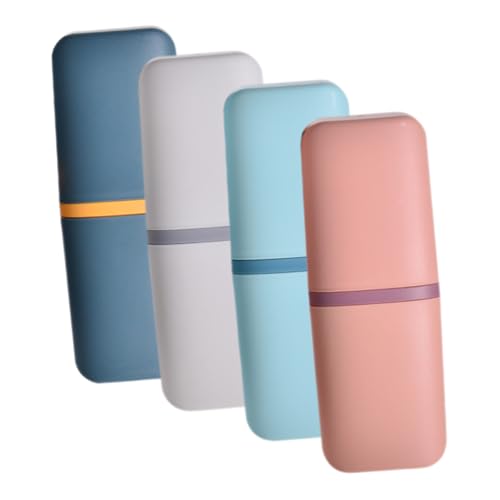 Holibanna 4Piezas Organizador de Cepillos de Portátil Estuche Reutilizable de Viaje para Personal de Colores