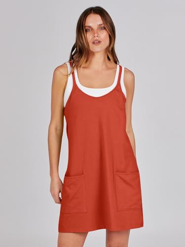 Image of ANRABESS Women Athletic Dress Summer Tennis Workout Active Sports Mini Romper Dress Built in Shorts Travel Vacation Clothes