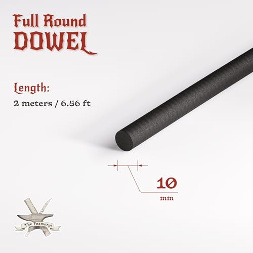 The Foamory Black EVA Foam Dowel - Full Round 10mm x 2M Length Craft Stick by The Foamory - Used condition - Image 2
