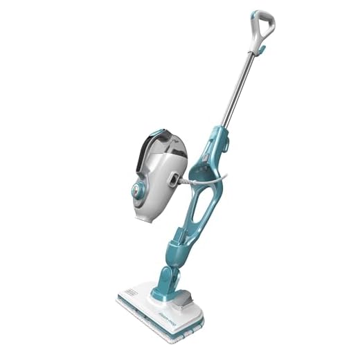 BLACK+DECKER Dampfreiniger STEAMITT Dampfwischer mit Handreiniger und Handschuh - 12 Zubehörteile - Multifunktion 1300 W - Aufheizzeit 15 sec - Tank 500 ml - Gutee Reinigung - FSMH1321JSM-QS