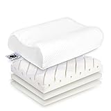 BLACK SHEEEP Kopfkissen Comfort 50 x 35 cm I Orthopädisches ergonomisches Kissen Seitenschläfer Rückenschläfer Bauchschläfer I Gesundheitskissen Nacken I Schlafkissen mit Kissenbezug