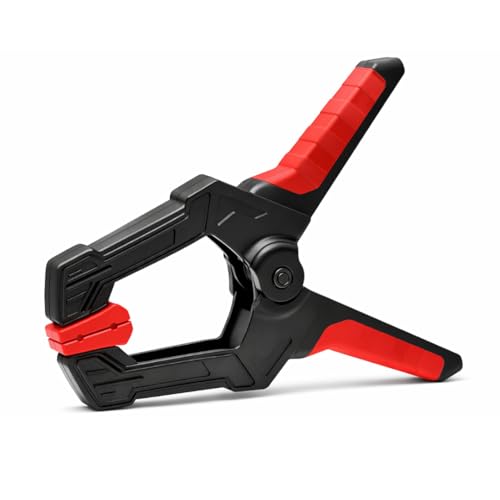 Image of JPT 6-Inch Heavy Duty Spring Clamp | 80mm Clamping Capacity, High-Tension Steel Spring | One-Hand Quick Grip, Non-Slip Pads | Woodworking, Carpentry & DIY Clamp Pack Of 2