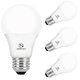 Energetic 60W Equivalent, A19 LED Light Bulb, 3000K Warm White, E26 Medium Base, Non-Dimmable LED Light Bulb, 8W 760LM, ETL Listed, 4 Pack