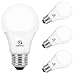 60W Equivalent A19 LED Light Bulb, Soft White 2700K, E26 Standard Base, UL Listed, Non-Dimmable LED Light Bulb, 4-Pack