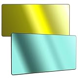 The King 2-Tone | Gold/Blue Shade 12 Welding Lens | Changes Color With Angle - Gold/Blue | 2' x 4.25' | Extremely Clear Fixed Shade 2x4 Welding Lens | Ridge Products Welding Lens