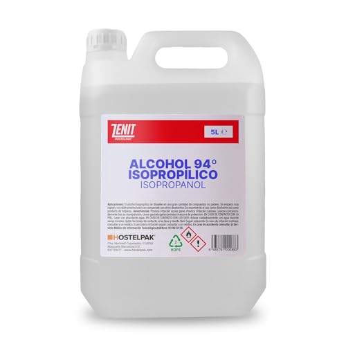 Hostelpak | 5 l – Alcool isopropylique pur 94 °C, nettoyage de surfaces et composants électroniques