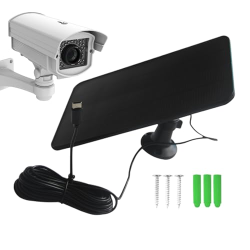 Chargeur Solaire Ring pour Caméra - 20W Type C Rechargeable Étanche | Panneau Solaire Pour La Caméra Ring - pour usage intérieur/extérieur, Maison, Bureau,