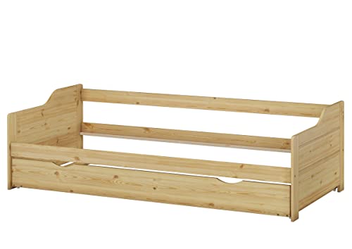 Erst-Holz®Sofabett zweiter Schlafplatz Bettgestell ohne Zubehör 90x200 Bettkasten Kiefer massiv 60.34-09oR