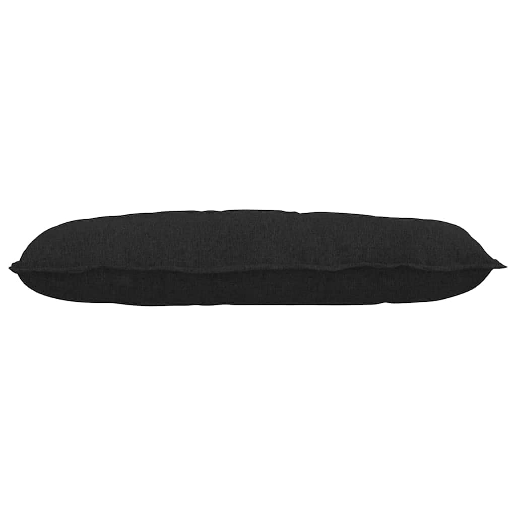 Cojín de respaldo negro 100 x 19 x 50 cm, funda de tela con cremallera, moderno cojín de apoyo para la espalda para cama, sofá, silla de oficina y salón