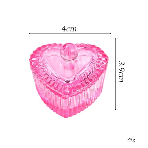 GSHLLO 2 Pzas Plato de Cristal Corazón para Manicura miniatura 2