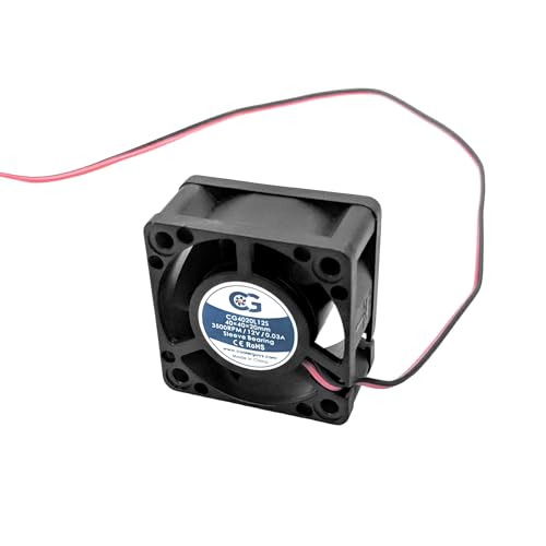 Coolerguys 12v Ultra Quiet Fan for Pi Devices, 3D Printers, and Microelectronics (40x20mm)