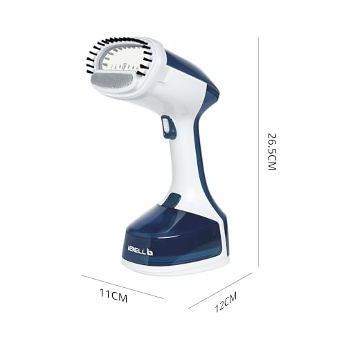Image of IBELL GS260M Garment Steamer for Clothes, 1600W Handheld Clothes Steamer, Steam Iron Portable, 260ml Water Tank, Detachable Fabric Brush, Fast Wrinkle Removal, 2 Year Warranty