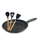【SARTEN 24CM】 la sarten perfecta para tu cocina, fabricadas en aluminio forjado de la gran calidad, para una fácil limpieza que ofrecen una óptima retención del calor para obtener resultados tiernos y sabrosos.