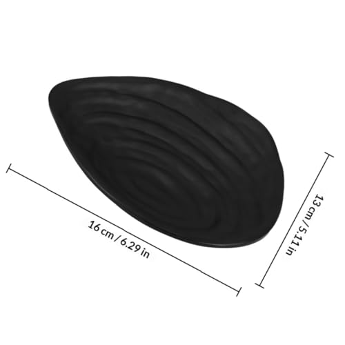 Set 2 platos para sushi color negro melamina miniatura 2