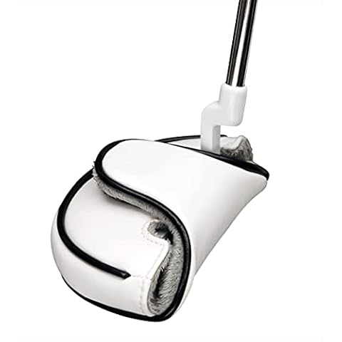 Hireko Golf White Half Mallet Putter Head Cover Cover