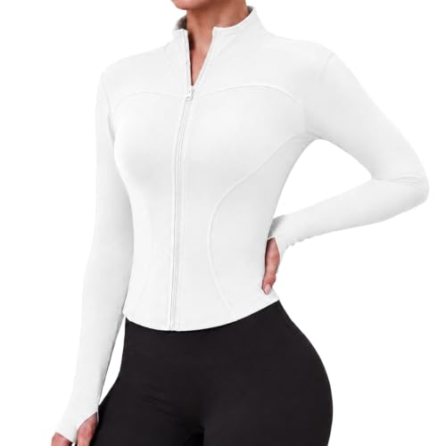 HYCOPROT Veste Sport Femme Haut Course Léger Fitness Yoga Tops