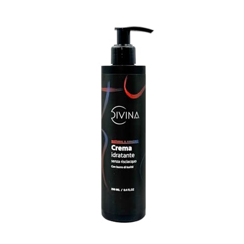 Crema Idratante senza risciacquo con burro di karité per capelli mossi, ricci, super-ricci, afro Natural&Amazing di DIVINA BLK (250ml)