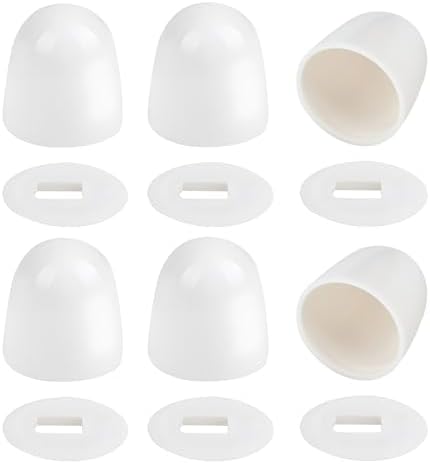 Fyroxx 6 Packs Toilet Bolt Caps with Washers for Bolts Up to 1.44 Inches