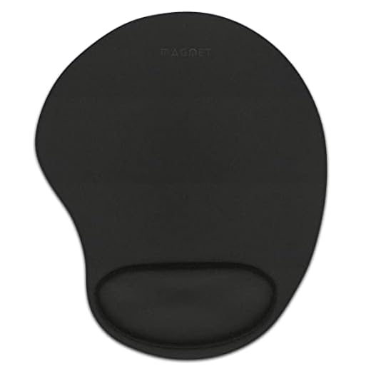 Magnet Tapis de Souris Noir - Touché Doux - Confort avec Repose-Poignet Ergonomique - Améliore la Précision - Professionnel