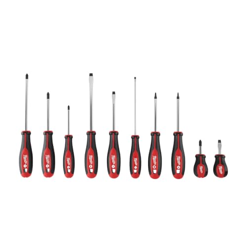 Milwaukee 10pc Screwdriver Set, Screwdriver, Screwdriver Set, Phillips, Slotted, Square