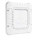 Parmida LED Canopy Light, Wattage Selectable (200/250/300W), ETL, 0-10V Dimmable, 100-277VAC, IP65 Waterproof, 5700K, 16.5” x 16.5”, Gas Station, Garage, Street, Outdoor Lighting, Commercial Grade