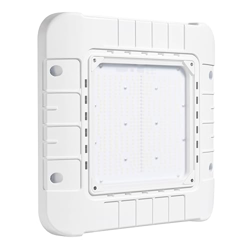 Parmida LED Canopy Light, Wattage Selectable (200/250/300W), ETL, 0-10V Dimmable, 100-277VAC, IP65 Waterproof, 5700K, 16.5” x 16.5”, Gas Station, Garage, Street, Outdoor Lighting, Commercial Grade by Parmida LED Technologies - Used condition - US$81.78