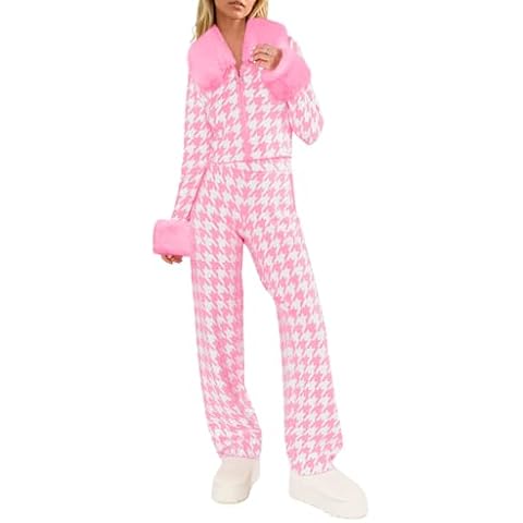 Yousify Winter Sweater Sets Ski Outfits for Women Color Block Skiing Clothes Cover