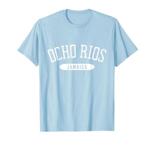 Ocho Rios Shirt College Style Ocho Rios Jamaica T-Shirt, Men, Baby Blue, XX-Large