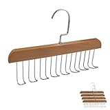 LUMITERRA 4 Piezas Percha Organizadora para Cinturones y Corbatas, con 8...