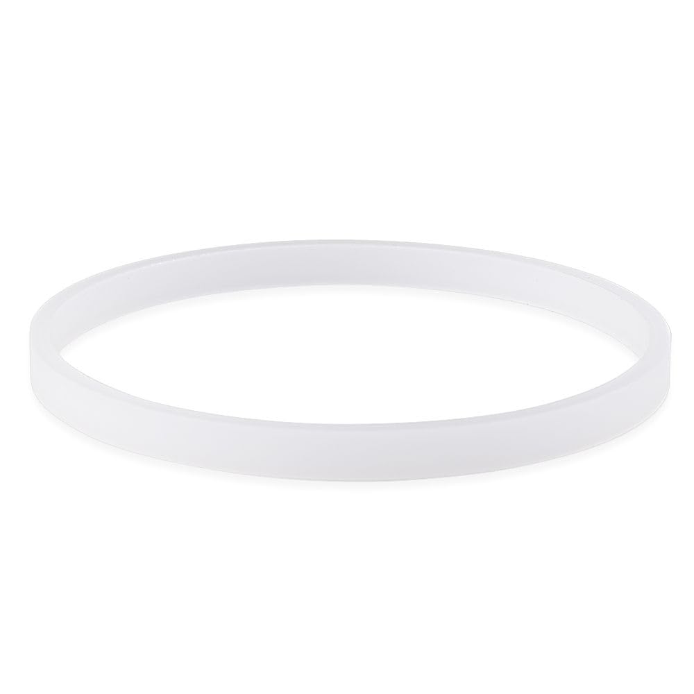 Ideen mit Herz Anelli in plastica | bianco | Anelli per acchiappasogni | Macramè | Gemme da decorare ulteriormente | Ø interno 7,7 cm, Ø esterno 8,2 cm, 6 mm di spessore | 10 pezzi