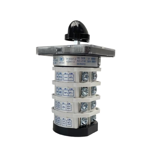 Interruptor rotativo de leva YMZ12-32/4 selector trifasico 32A 660V cuatro etapas 5
