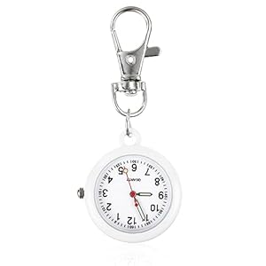 Xinjieda Nurses Watch – Simple Metal Fashion Quartz Pocket Watch with Key Buckle – Unisex Portable for Doctors, Chefs, Hiking, Climbing