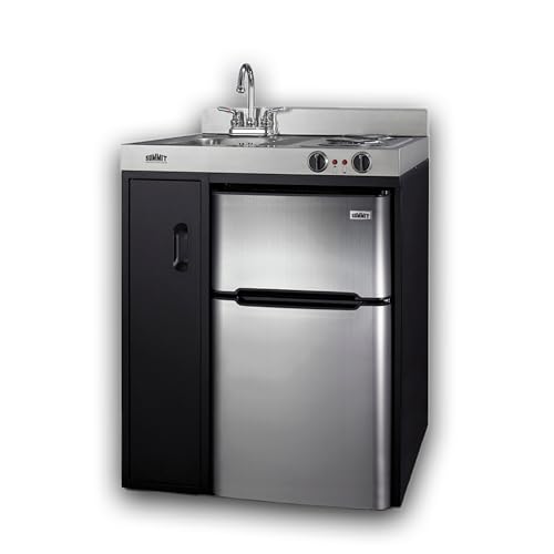 Summit 30 inch Kitchenette Black